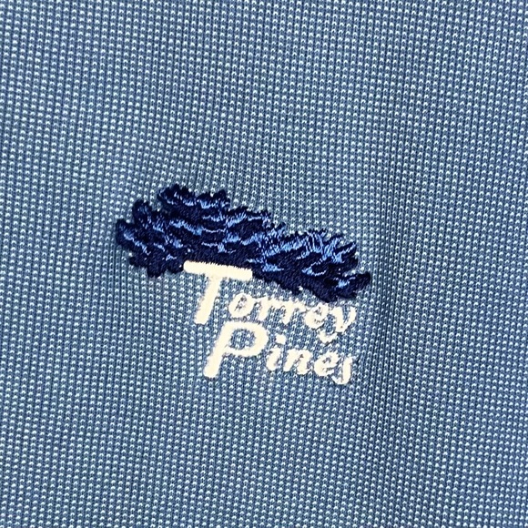 CUTTER & BUCK CB DryTec Blue Golf Polo Shirt Torrey Pines size L - Picture 4 of 9